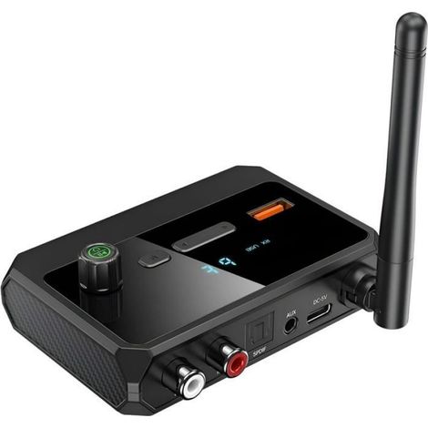 Récepteur Audio Bluetooth 5.3 - USB AUX RCA - Faible Latence HD - Pour Enceintes Classiques et Amplifiées - 1 Pièce (1/5)