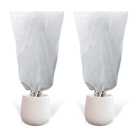 120cm X 80cm Lot de 2 Housse Hivernage pour Plantes, Voile Hivernage Plante Exterieur, Voile D'hivernage, Bache Hivernage Protection Plante Hiver pour Olivier Palmier Citronnier Arbre (1/5)
