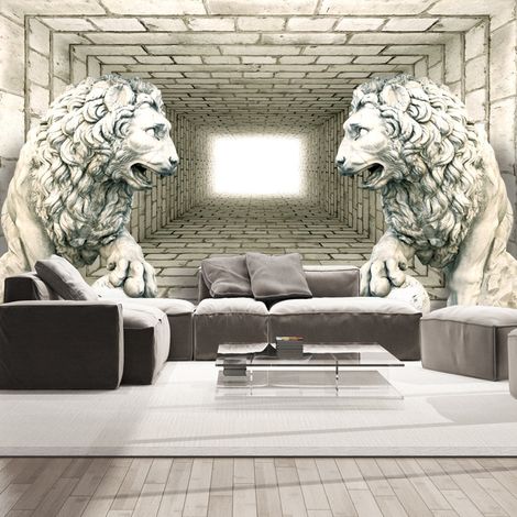 Fotomurale adesivo - Chamber of lions - 147x105 (1/4)
