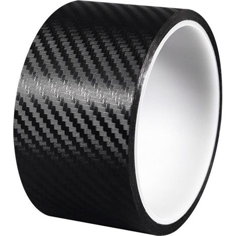 Protection de seuil de porte de voiture, bandes de protection de portière de voiture, film de protection en fibre de carbone noir, réduction des frottements, housses de protection universelles en(5500 (1/4)
