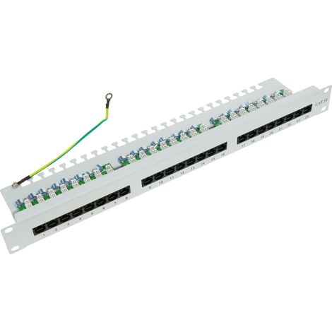RackMatic - Panneau de brassage 1U 24 RJ45 UTP Cat.5e peigne blanc (1/5)
