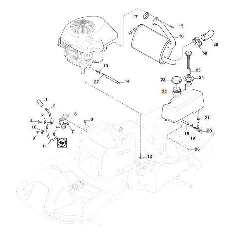 SERBATOIO CARBURANTE (ST450) PARK 220 ORIGINALE STIGA - 337735116/0