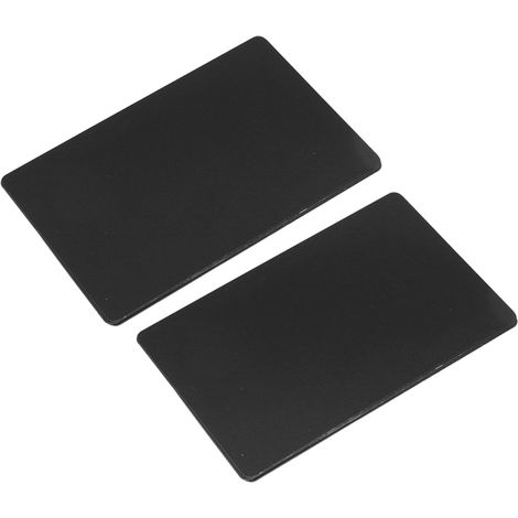 Lot de 50 cartes de visite en aluminium noir, gravées au laser, résistantes à l'eau et à l'usure, pour entreprise. (1/5)