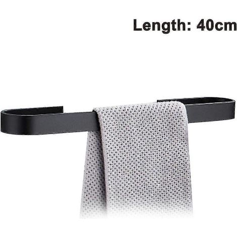 Handtuchhalter für Bad, Küche, 40/50 cm, ohne Bohren, einfache Montage, ohne Handtücher-Black