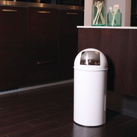 Cubo de basura con trampilla acero capacidad 40 l H x Ø 740