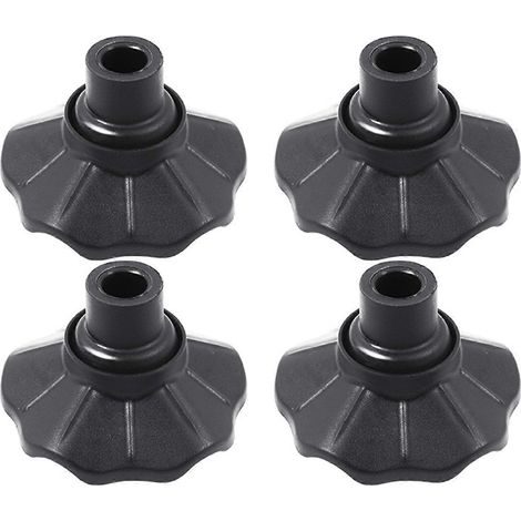 Lot de 4 couvre-pieds de tabouret de camping, couvre-pieds de chaise pliante d'extérieur antidérapants, accessoires de chaise de pêche réglables et résistants à l'usure, noir 13 mm. (1/5)