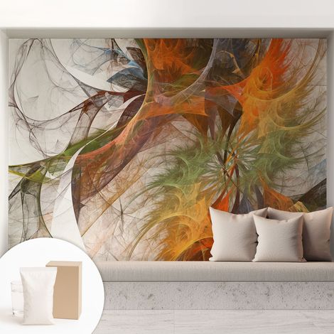 Carta Da Parati Con Design Moderno - Per Rinnovamento Rapido - Non-Woven - Per Interni Moderni caleidoscopio astratto 208x146 cm (1/5)