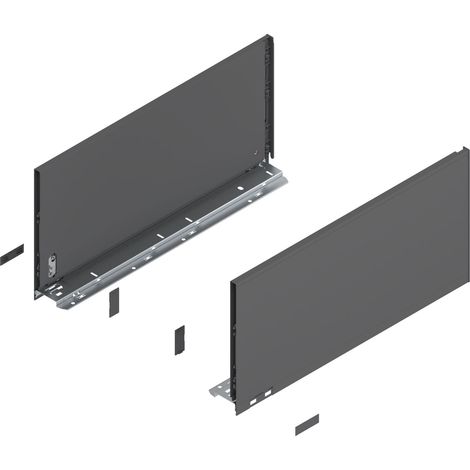 Blum Legrabox pure H F Schubladenschienen Set 1 Paar, 40kg 400mm Tip On Vollauszug, oriongrau Set (1/5)