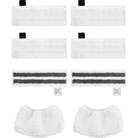 Kit 8 Accessoire pour Kärcher SC2 SC3 SC4 SC5 Lavettes pour Karcher Nettoyeur Vapeur Comprend 6 Bonnettes Microfibre et 2 Serpilleres Chiffons (1/5)