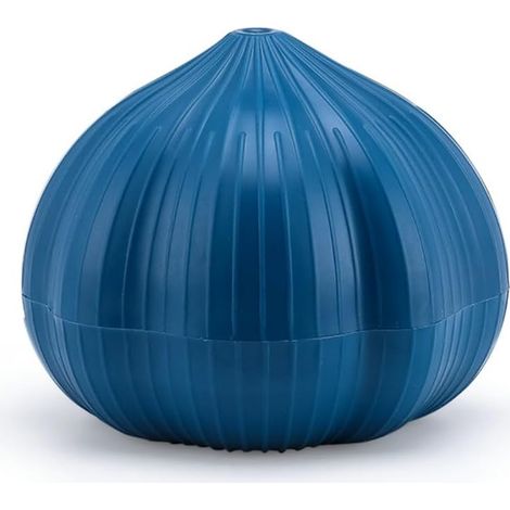 2-delige Handmatige Knoflookslijper – Draaibare Hakker en Pers met Arbeidsbesparende Ergonomisch Design, Anti-slip Handgreep, Eenvoudig te Reinigen voor Verse Vermalen Knoflook (Donkerblauw y Lichtbla (1/5)
