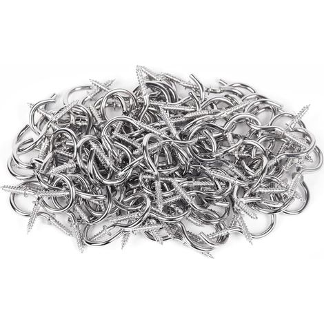 100 crochets plafond, 2,2 cm, argenté, pour cuisine, à visser (1/5)