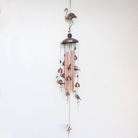 Windspiel für den Außenbereich, Aluminium Windspiel mit Eule und S Haken, Dekoration für Terrasse und Garten, Einzugsgeschenk Stil 3 (1/5)