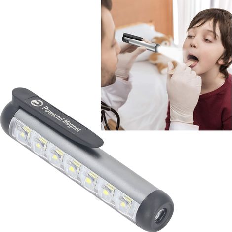 Lampe stylo LED portable à clip, lampe stylo à double faisceau pour infirmières, étudiants et médecins, mini lampe de poche rechargeable (1/5)