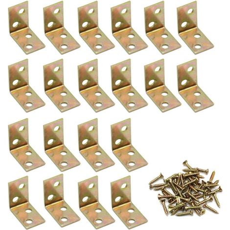 20 Stück rechtwinklige Eckstreben, Holzverbinder für Regale, Schränke und Trennwände (23 x 23 x 32 mm)