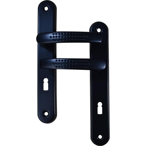 1 - Poignée De Porte Intérieure - Aluminium - Finition Époxy Noire - Conception Sans Ressort - Pour Portes Intérieures Résidentielles - Noir - Standard (1/5)