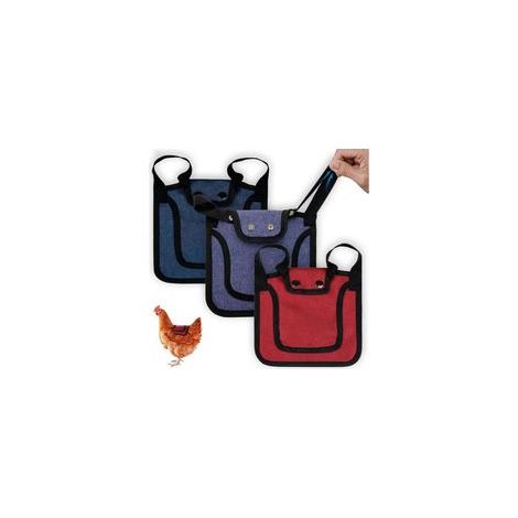 Ensemble 3 pièces : selle de qualité pour poule avec bretelles élastiques, housse de selle, protections pour le dos et les flancs, accessoires pour poules de 2,3 à 3,4 kg, rouge, bleu et violet. (1/5)