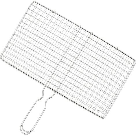 Grill Basket pour Légumes - Panier en Acier Inoxydable avec Poignée - Accessoire BBQ pour Poisson, Steak, Viande, Fruits de Mer - Pour Crevettes, Fruits de Mer, Steak, Extérieur, Jardin, Voyage, Homme (1/5)