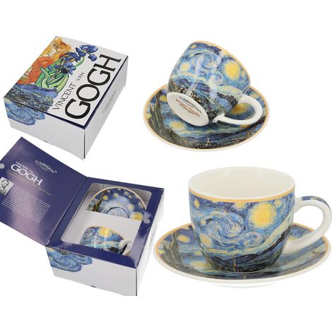 Carmani, tazzina da caffè e piattino - VAN Gogh/Notte stellata