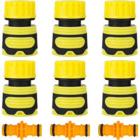x 1/2"-Schlauchverbinder + 3 x Doppelschlauchverbinder zur Schlauchverlängerung, 13-mm-Schlauchverbinder für den Familiengarten (1/5)