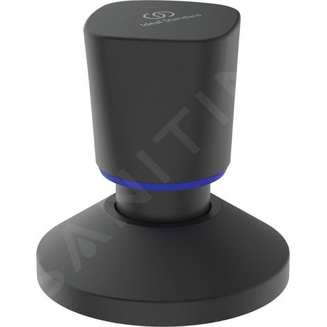 Ideal Standard – Vanne pour collecteur encastrée – Finition noir soyeux – Filetage entrée 1/2'', sortie 3/4'' – Insert rouge et bleu pour identification – BD652XG (1/4)