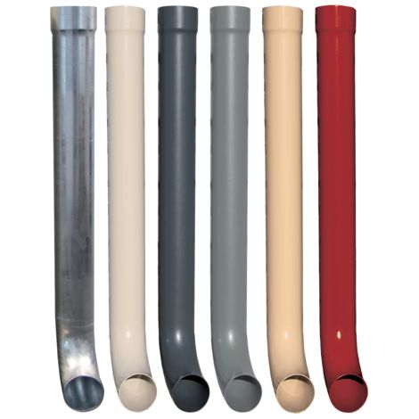 Dauphin galva coude 1m Ø80 FRENEHARD - prepatina ardoise ral7043 mat - MLFDG1110/CAR