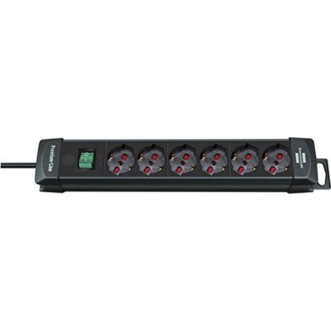 Brennenstuhl, Premium-Line Presa multipla 6 prese nero 3m (1/4)