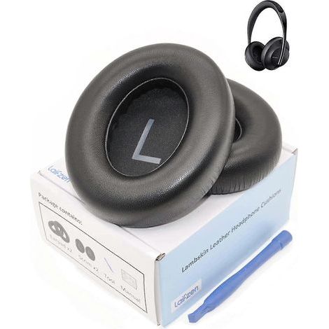 Genuine lambskin leather ear pads for Bose NC700 noise-canceling headphones (black) (1/5)