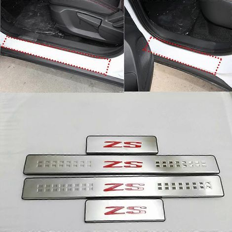 Plaque de seuil de porte latérale pour MG ZS, accessoires de voiture, baguette de seuil de porte 2018-2022, garniture décorative de protection ( ) (1/5)