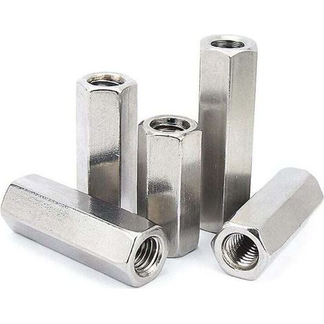 5pcs M6 40mm Manchon, Écrou Hexagonal Écrou Long Tige Hexagonale Entretoise Écrou Fileté Attaches (m6 X 40mm) (1/4)