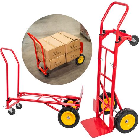 Sackkarre Strend Pro, 2in1 Transportwagen, Sackkarre für den Transport, Handwagen für Säcke, zusammenklappbar (1/5)