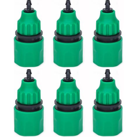 Adattatore unidirezionale per tubo da giardino, raccordo per rubinetto per irrigazione, confezione da 6