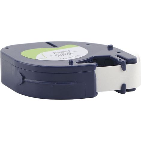 Ruban d'étiquetage durable noir sur blanc pour imprimante DYMO LT, résistant à l'usure (1/5)