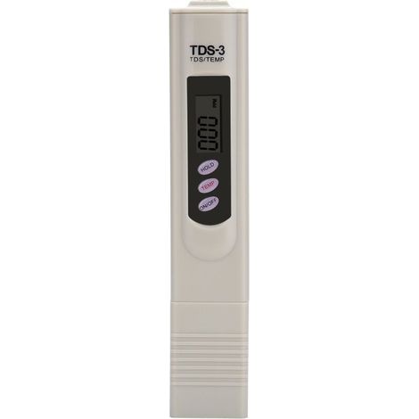 TDS Tester, Multifunctional Digital Meter, Professional Water Quality Tester, Purity Tester, 0-9990 ppm, Range Meter with LCD Display for Tap Water Aquariums