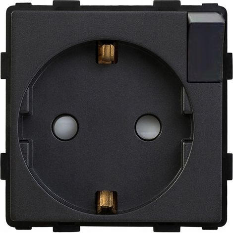 Presa elettrica nera da 230 V con interruttore RTX SH (1/5)