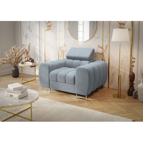 Sessel Designersessel BASTIEN in Stoff Aragon Sky