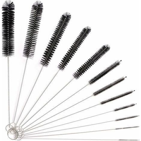 12Pcs Tube Brosse de Nettoyage,Goupillon Nettoyage,Brosse de Nettoyage Tube pour Bouteille en Verre Bébé Biberon Bouilloire Clavier, Tuyau Brosses de Nettoyage,Brosse de Nettoyage Bouteille Versaille (1/5)