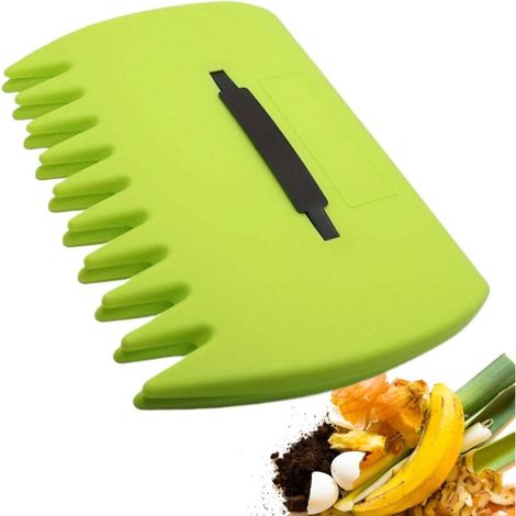 Recolector de hojas para jardinería, rastrillo manual para recoger hojas, herramienta de jardinería resistente a la intemperie para escombros y limpieza. (1/5)
