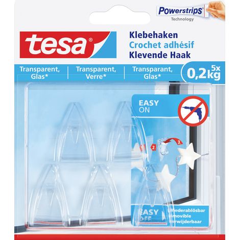 tesa Klebehaken Traglast 200 g, 5 Stück Haken, Ösen & Nieten