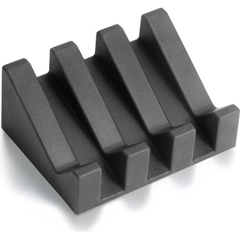 Porte-savon minimaliste en silicone pour salle de bain, porte-éponge pour cuisine, porte-savon pour douche (noir) (1/5)