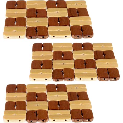 San Ignacio Set 3 salvamanteles bambu cuadrado colección KINVARA