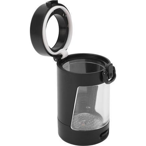 Mini boîte de rangement portable noire pour épices, désodorisante, avec câble USB, phosphorescente et transparente, anti-odeurs, idéale pour ranger diverses épices. (1/5)