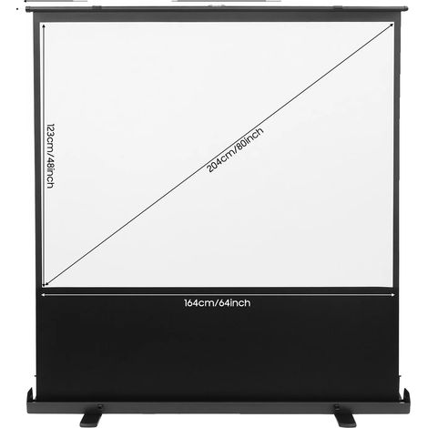 Écran de projecteur, design portable, excellente qualité d'image, 164x123cm (1/2)