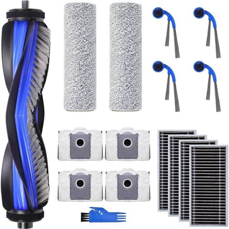 T80 Replacement Accessories Compatible with ECOVACS DEEBOT T80 OMNI Robot Vacuum Cleaner, 1 Main Brush, 4 Filters, 4 Side Brushes, 2 Rollers, 4 Dust Bags (1/5)