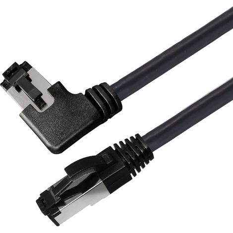 Maxtrack Cable de Anschluss Cat 8.1 - TI51-5L, cable LAN für 25GBase-T/40GBase-T/50GBase-T Anwendungen, cable de Anschluss, cable de Netzwerk Cat. 8.1, RJ45 Stecker gerade auf RJ45 Stecker gebogen zum