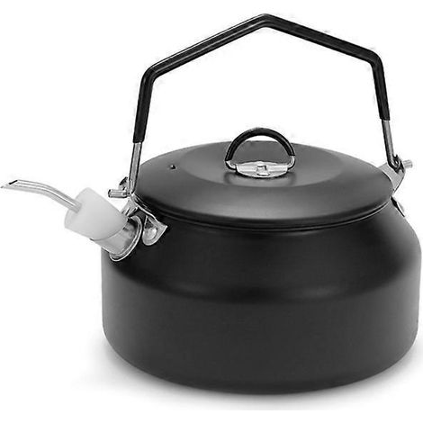 1-Liter-Campingkessel, Edelstahl-Kaffeemaschine für den Campingbereich, leichter Outdoor-Wasserkocher, ideal zum Wandern und Trekking.