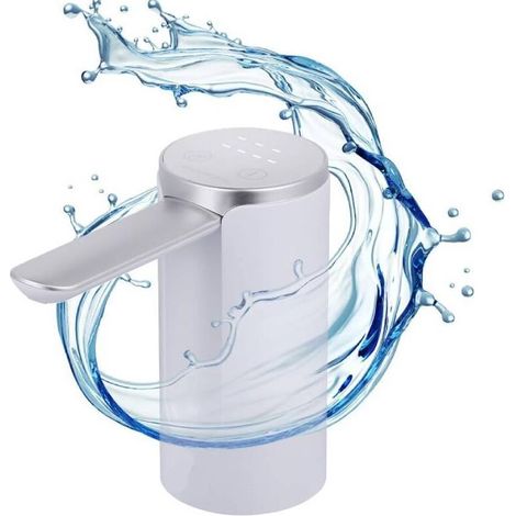 Wasserspender mit LED-Anzeige – Automatisch, 4 Ausgabemengen (200/600/800 ml/Dauerbetrieb), 1200 mAh, Touch-Bedienung, kompatibel mit 1,5-l-, 10-l-, 11,3-l-, 15-l- und 18,9-l-Flaschen und -Karaffen – (1/4)