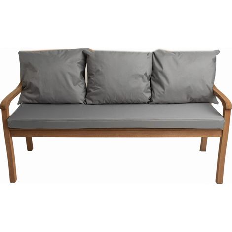 Coussins pour banc extérieur 140x60x7/3x50x56cm, Coussins pour Banquette de jardin Gris, Coussins pour banc 3 places, Coussin pour balancelle (1/5)