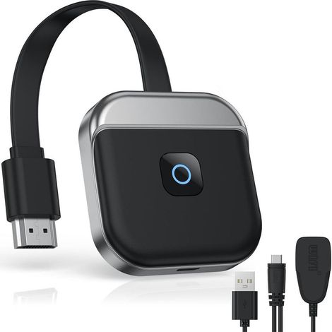 Adaptateur HDMI Sans Fil 4K - émetteur Récepteur Double Bande 2.4G/5G - Compatible Miracast Airplay Pour TV Projecteur - 1 Pièce