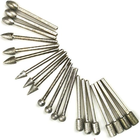 Lot de 20 fraises rotatives diamètre 6mm, mandrin 3mm pour modélisme bois/plastique (1/5)
