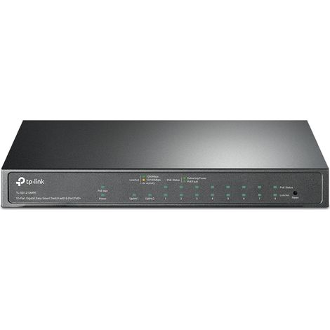 TP-Link TL-SG1210MPE switch Gestionado L2 Gigabit Ethernet (10/100/1000) Energía sobre Ethernet (PoE) Negro